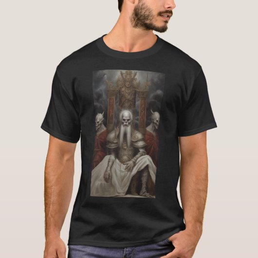 Lich koning Undead Keizer Oudere Vampier Demon 24 T-shirt (Voorkant)