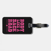 Lichaam als een achterwegcitaat bagagelabel (Achterkant horizontaal)