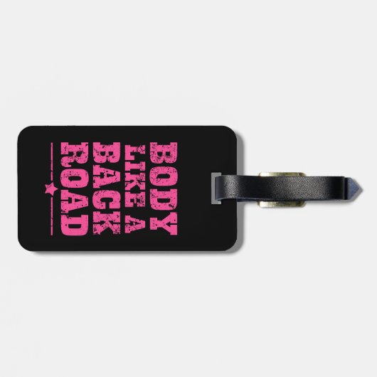 Lichaam als een achterwegcitaat bagagelabel (Achterkant horizontaal)