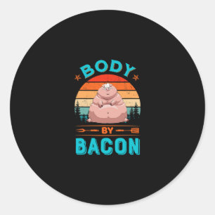 Lichaam Bacon Fat Pig Funny Cute Ronde Sticker