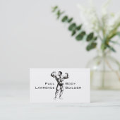 Lichaam Bouwer Persoonlijke Trainer Fitness Visitekaartje (Staand voorkant)