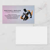 Lichaam Bouwer Pose Silhouet Visitekaartje (Voorkant / Achterkant)