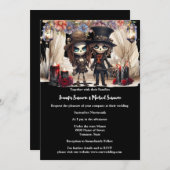 Lichaam bruid bruidegom skelet paar bruiloft chic kaart (Voorkant / Achterkant)