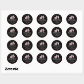 Lichaam Butter Bottle Cosmetic Sparkle roze Ronde Sticker (Vel)