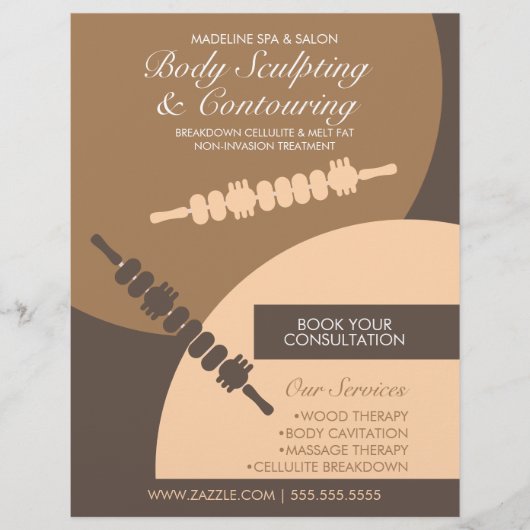 Lichaam contouren lichaamsculptuur Massage Flyer (Voorkant)