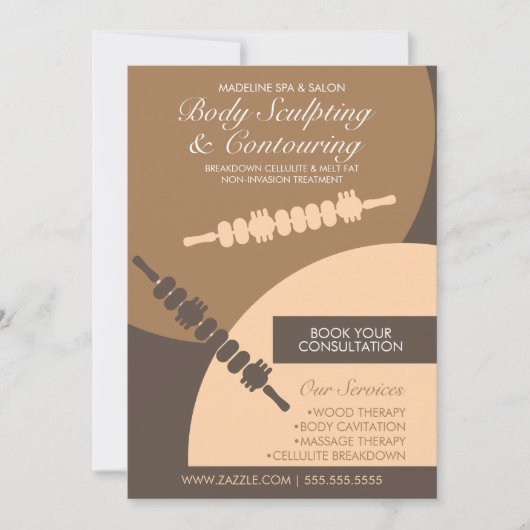 Lichaam contouring Lichaam vormende massage flyers Kaart (Voorkant)