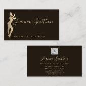 Lichaam die QR-code berekent Zwarte Aangepaste Mod Visitekaartje (Voorkant / Achterkant)