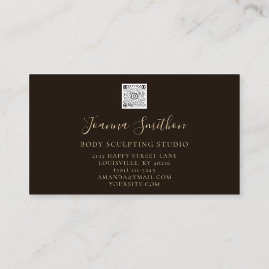 Lichaam die QR-code berekent Zwarte Aangepaste Mod Visitekaartje (Achterkant)