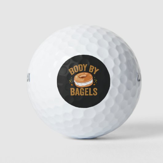 Lichaam door Bagels Grappige Joodse Chanoeka Donut Golfballen (Voorkant)