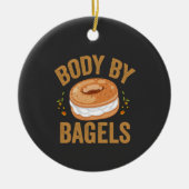 Lichaam door Bagels Grappige Joodse Chanoeka Donut Keramisch Ornament (Voorkant)