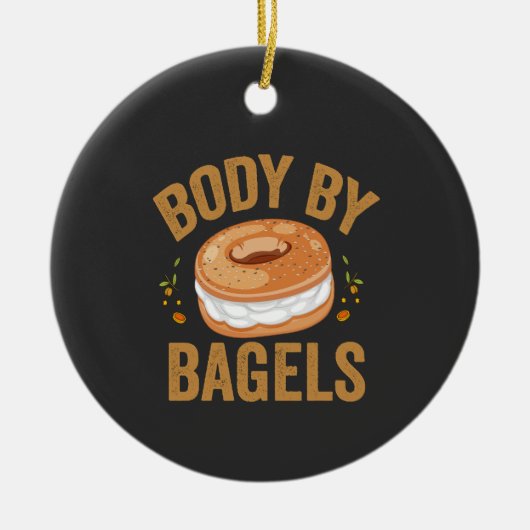 Lichaam door Bagels Grappige Joodse Chanoeka Donut Keramisch Ornament (Voorkant)