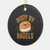 Lichaam door Bagels Grappige Joodse Chanoeka Donut Keramisch Ornament (Links)