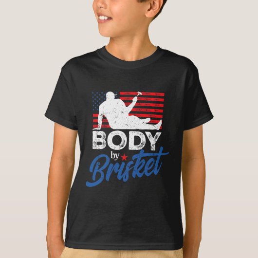 Lichaam door Brisket BBQ Funny Bod T-shirt (Voorkant)