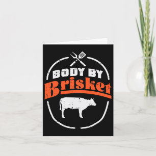 Lichaam door Brisket Funny BBQ Byrbecue Meat Grill Kaart