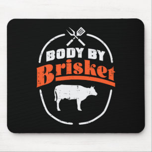Lichaam door Brisket Funny BBQ Byrbecue Meat Grill Muismat