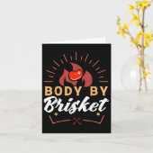 Lichaam door Brisket Funny BBQ Roker Barbecue Gift Kaart (Gele Bloem)
