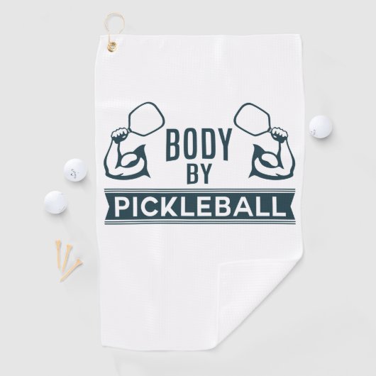 "Lichaam door Pickleball" Microvezelhanddoek Golfhanddoek (Insitu)