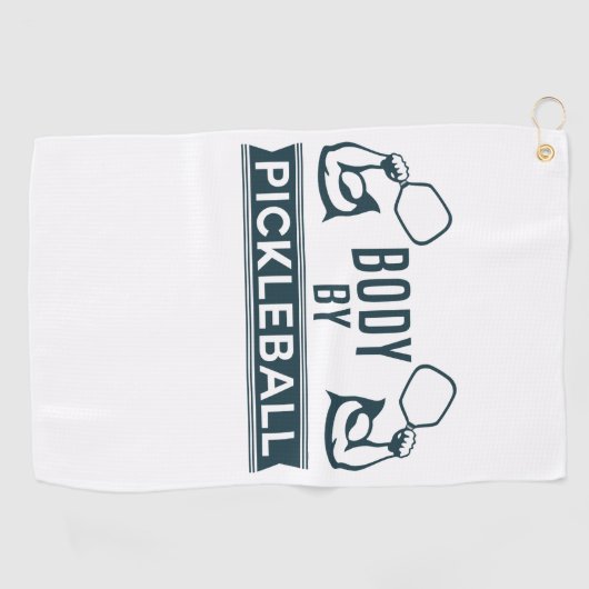 "Lichaam door Pickleball" Microvezelhanddoek Golfhanddoek (Horizontaal)