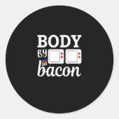 Lichaam door spek Essential Funny Bacon Lover Ronde Sticker (Voorkant)