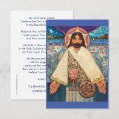 Lichaam en bloed, Eucharistisch gebedenkaartje (Voorkant / Achterkant)
