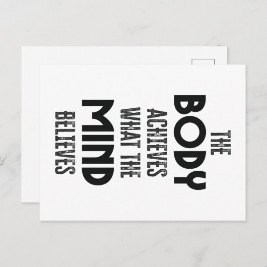 Lichaam en geest briefkaart (Voorkant / Achterkant)