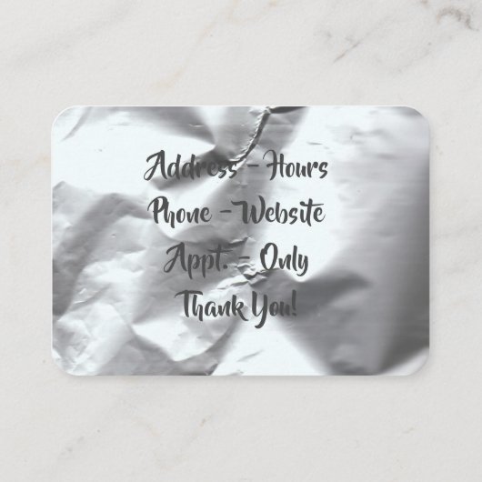 Lichaam en verf visitekaartje (Achterkant)