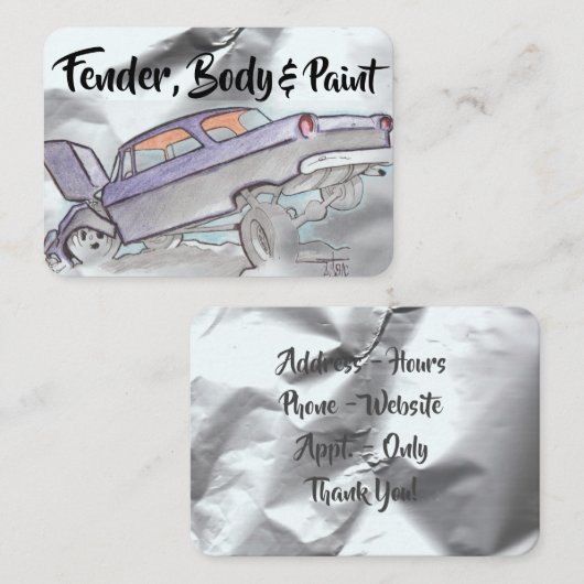 Lichaam en verf visitekaartje (Voorkant / Achterkant)