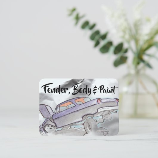 Lichaam en verf visitekaartje (Staand voorkant)