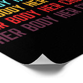 Lichaam Haar Keuze Vrouwenrechten Pro Keuze Femini Poster (Hoek)