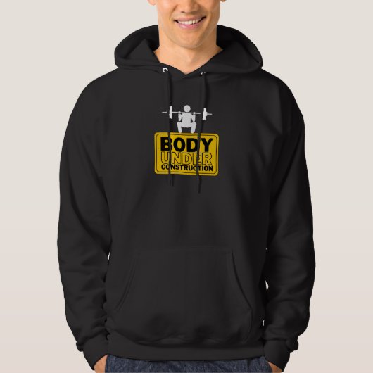 Lichaam in aanbouw Aangepaste naam Hoodie (Voorkant)