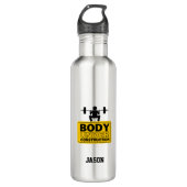 Lichaam in aanbouw Aangepaste naam Waterfles (Voorkant)