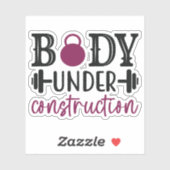 Lichaam in aanbouw sticker (Vel)