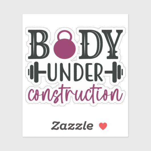 Lichaam in aanbouw sticker (Vel)