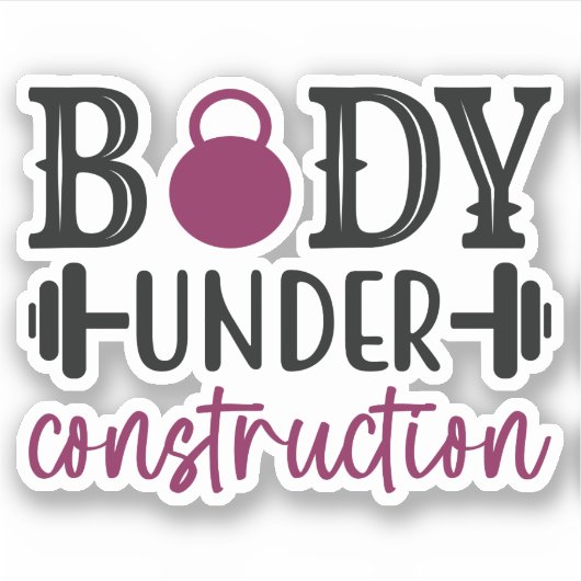 Lichaam in aanbouw sticker (Voorkant)
