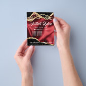 Lichaam Massagesculpting Logo Goud Prijslijst Flyer (Hand)