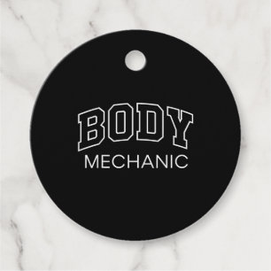 Lichaam Mechanic Grappige Atletische Letter Fitnes Bedankjes Labels