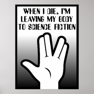Lichaam naar sciencefiction poster bord afdruk