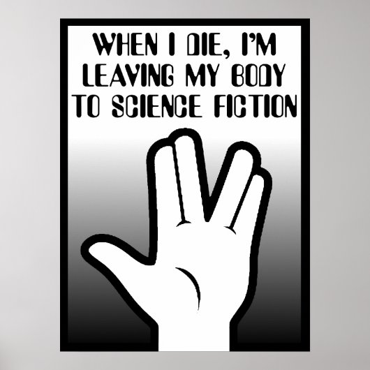 Lichaam naar sciencefiction poster bord afdruk (Voorkant)