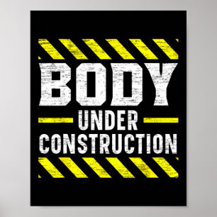 Lichaam onder bouwproject Bodybuilding Workout Bod Poster