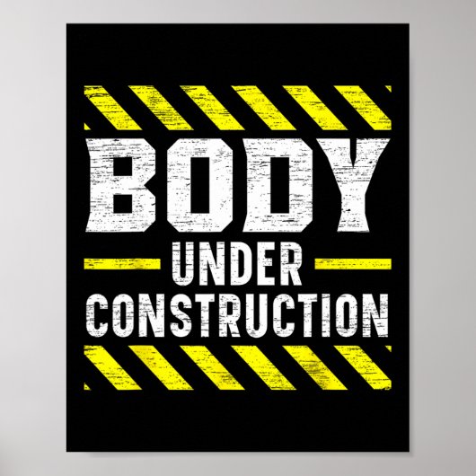 Lichaam onder bouwproject Bodybuilding Workout Bod Poster (Voorkant)