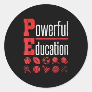 Lichaam Ons Lichamelijke Opvoeding School Motivati Ronde Sticker