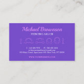 Lichaam Piercing Studio elegant Visitekaartje (Achterkant)