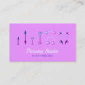 Lichaam Piercing Studio elegant Visitekaartje (Voorkant)