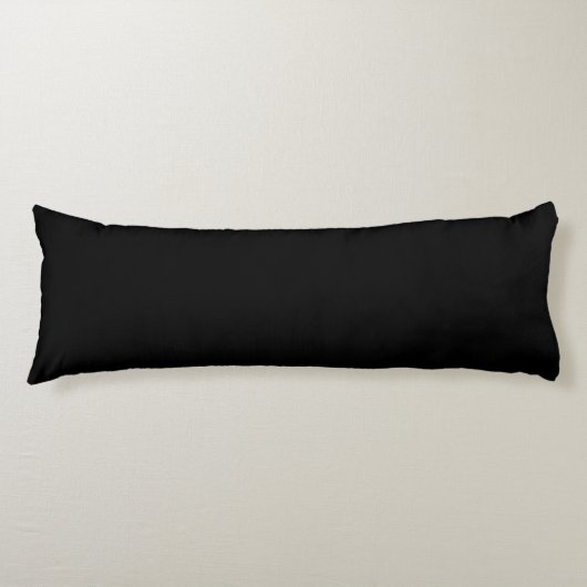 Lichaam Pillow - Solid Black en White Lichaamskussen (Voorkant)
