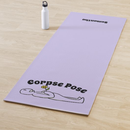 Lichaam Pose Paarse yogamat (In situ)