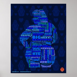 Lichaam Positief poster 3 in blauw