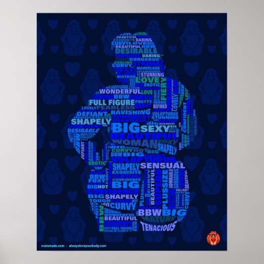 Lichaam Positief poster 3 in blauw (Voorkant)