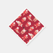 Lichaam Positieve Kerstman Vakantie Servet (Hoek)