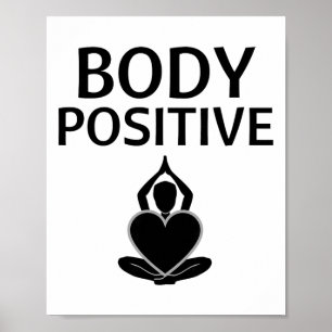 Lichaam Positieve Vreedzame Yoga Houding Zelfliefd Poster