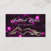 Lichaam Sclupting Beauty Gold Logo Massage Studio Visitekaartje (Voorkant)